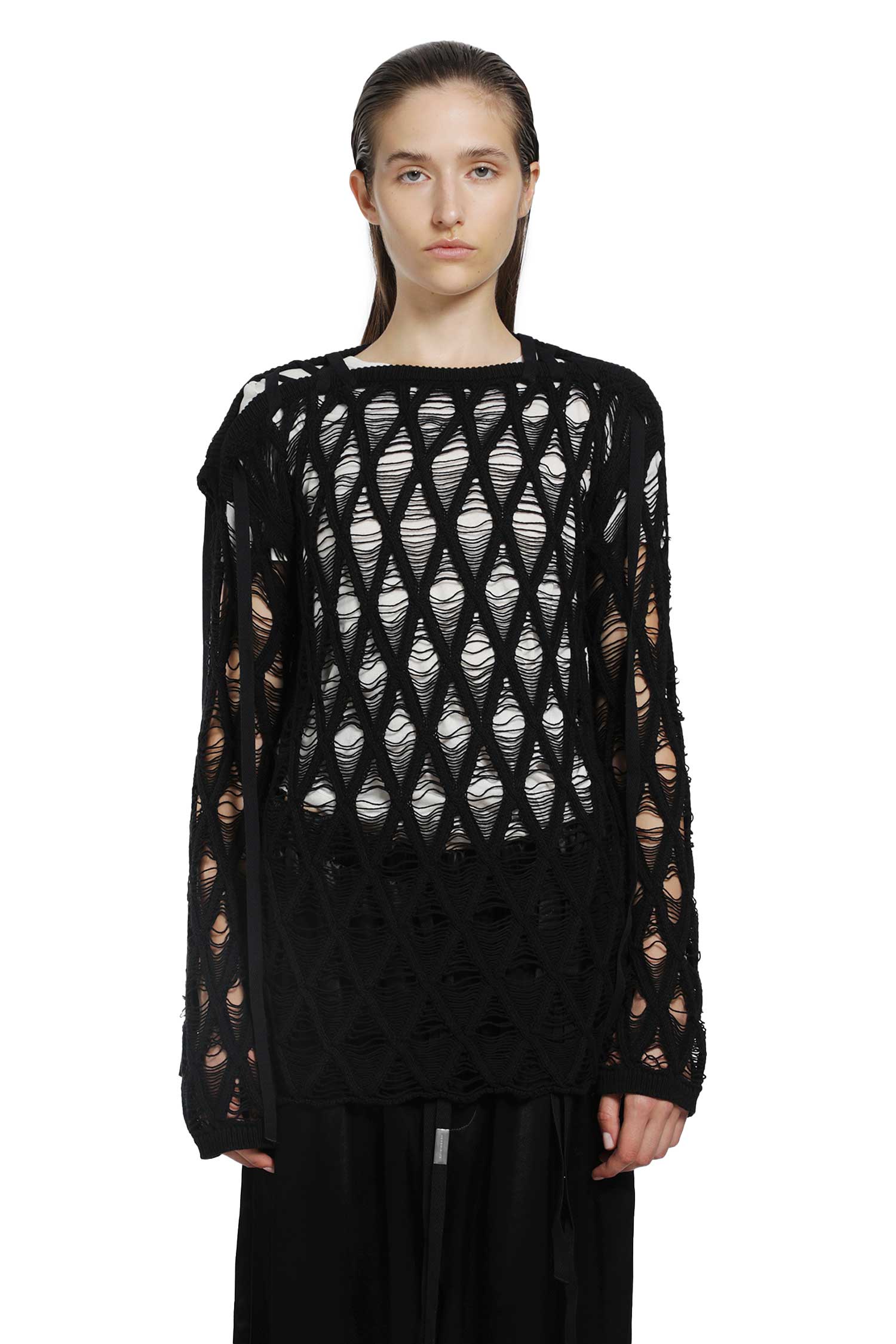Ann Demeulemeester Izabel Diamond Stitch Sweater, view 2