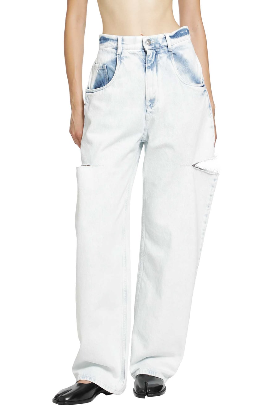 Maison Margiela Bleached Cut-out Jeans, view 2