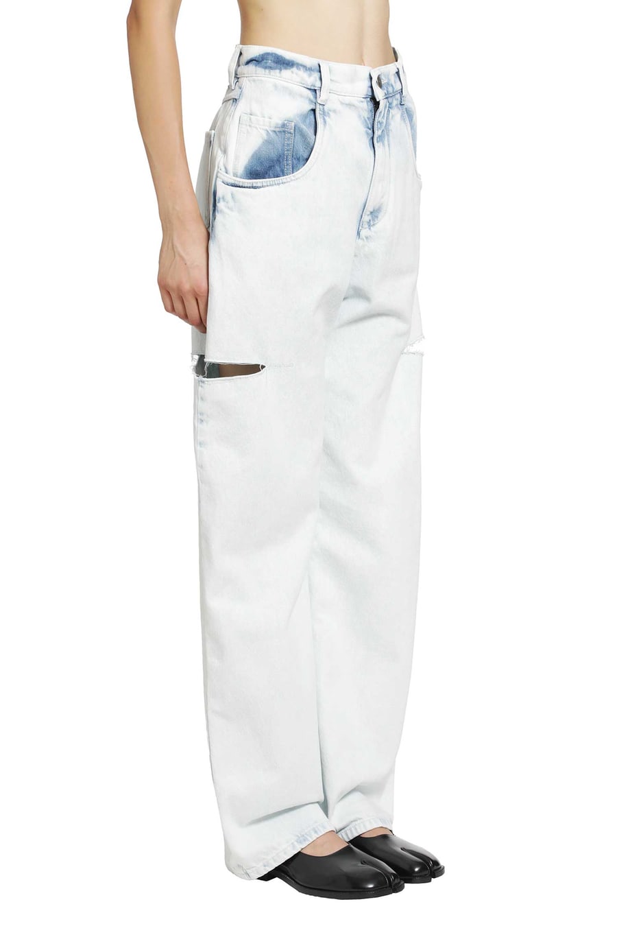 Maison Margiela Bleached Cut-out Jeans, view 3