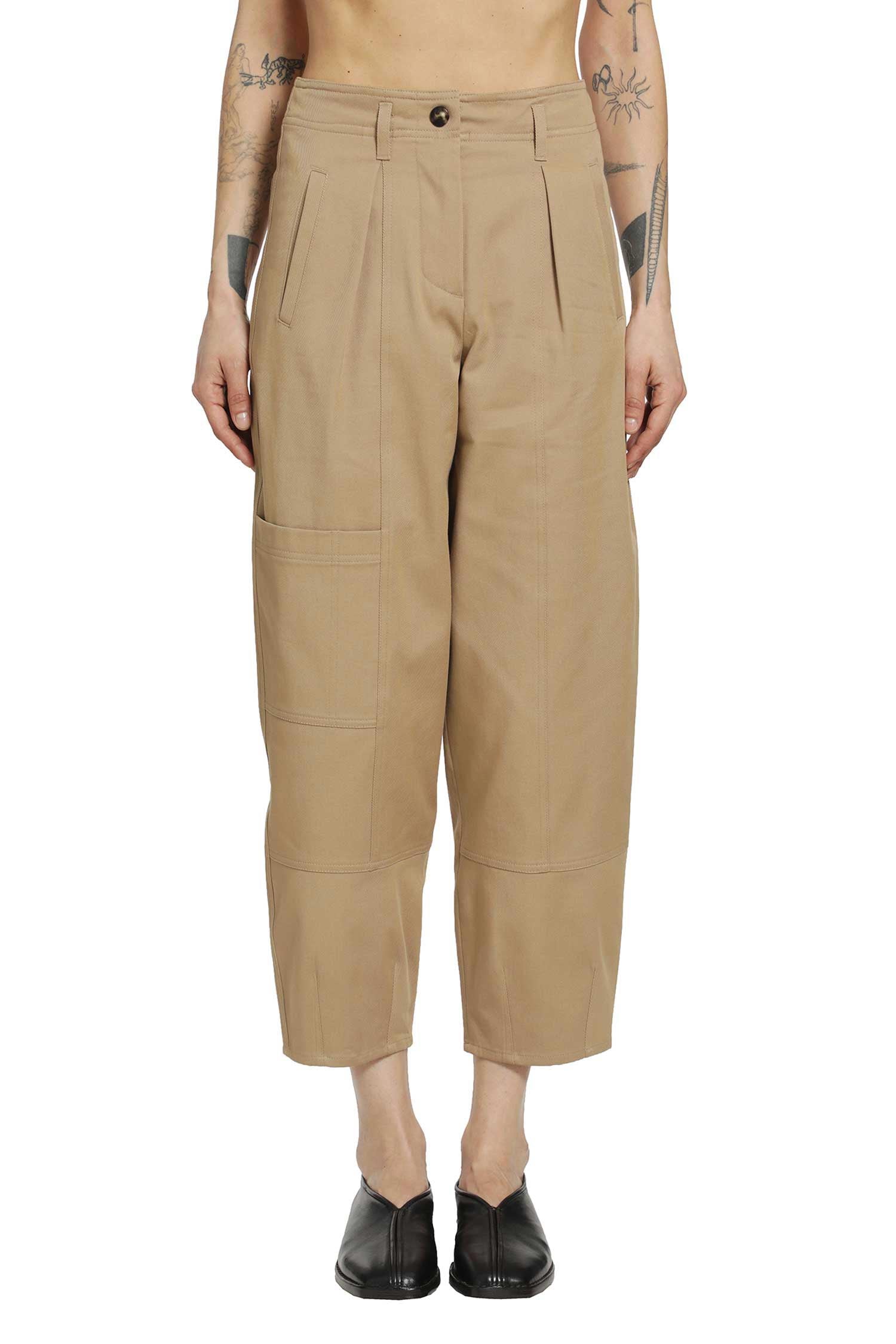 Max Mara Cotton Bull Denim Cargo Trousers, view 2