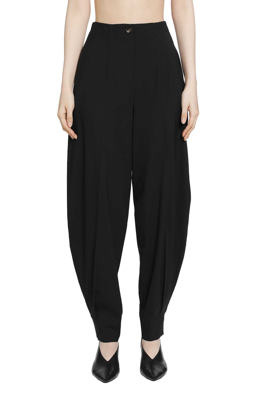 RETORI Stretch Wool Barrel Pants, view 2
