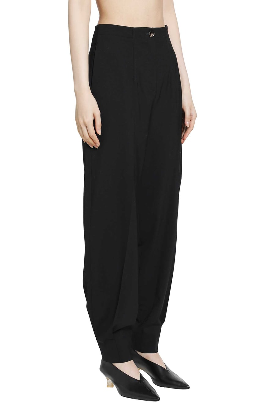 RETORI Stretch Wool Barrel Pants, view 3