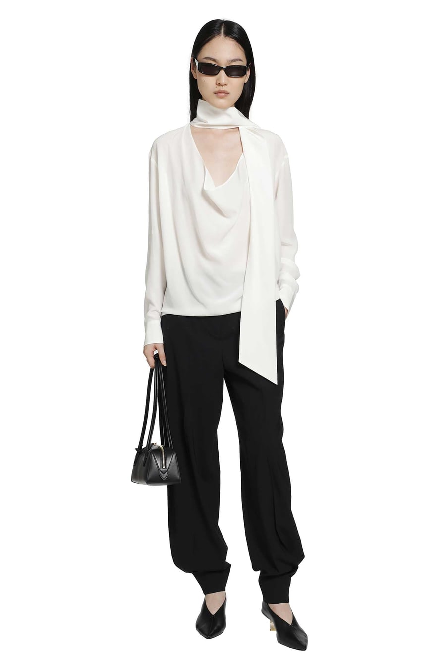 RETORI Stretch Wool Barrel Pants, view 6