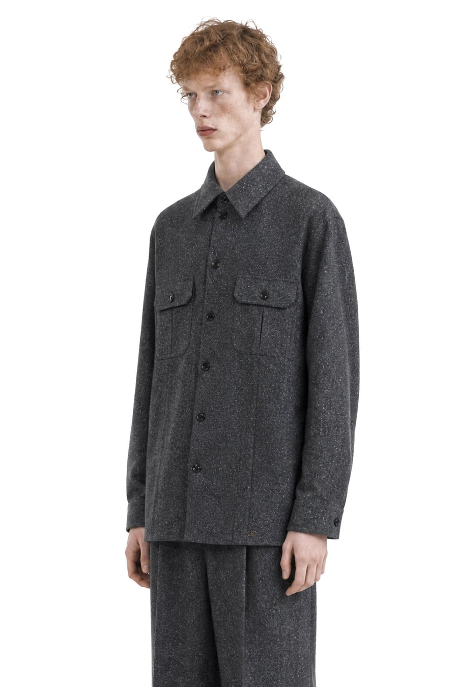 VALENTINO Boutonné Wool Overshirt, view 2