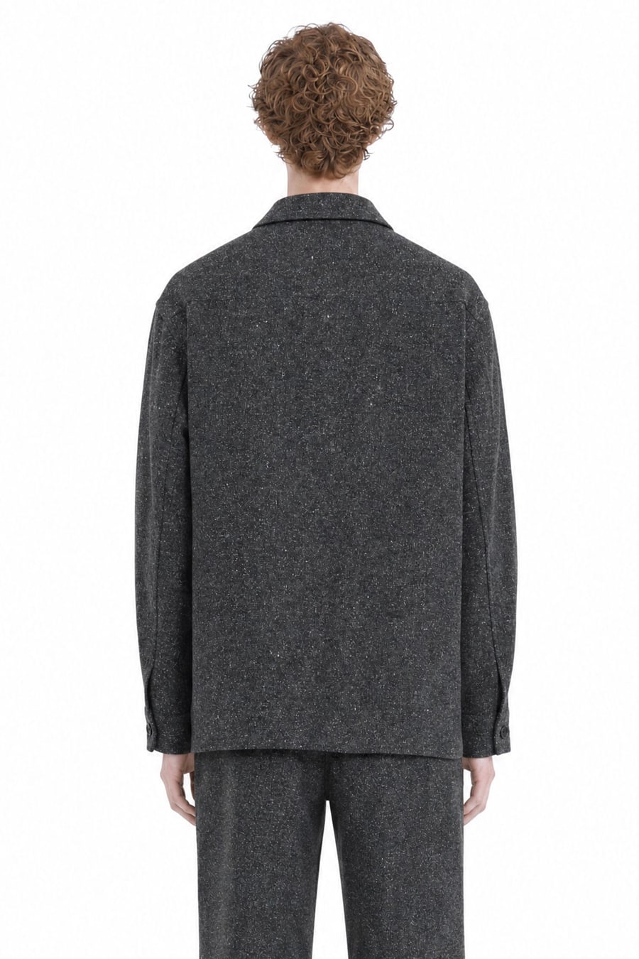 VALENTINO Boutonné Wool Overshirt, view 3
