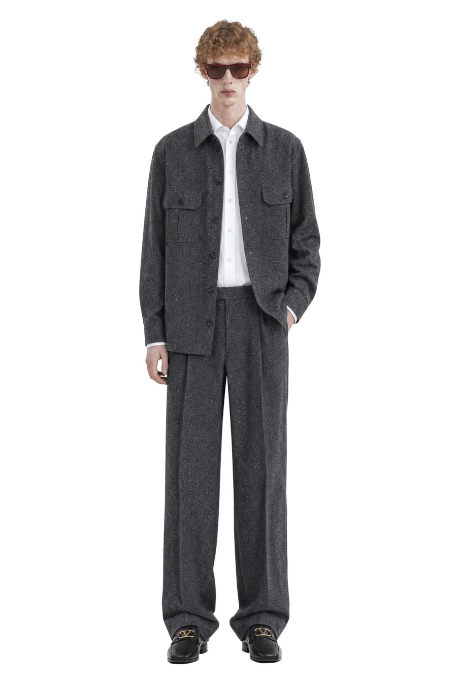 VALENTINO Boutonné Wool Overshirt, view 4