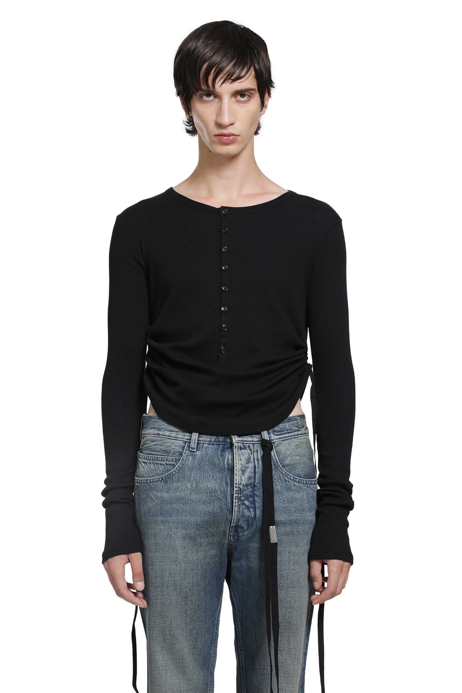 Ann Demeulemeester Hamar Wrinkled Serafino Top, view 2