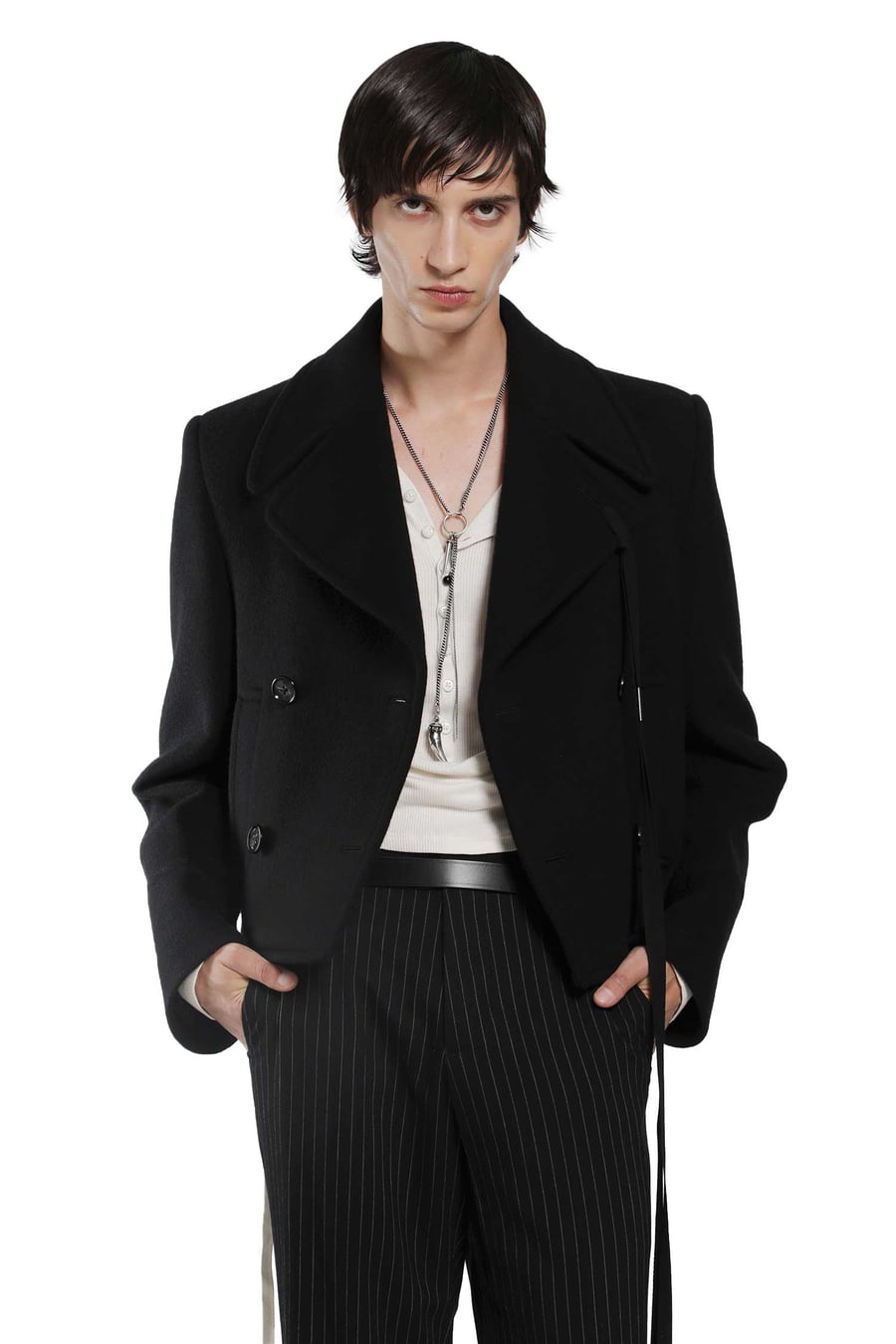 Ann Demeulemeester Dalmar Double-Breasted Short Caban