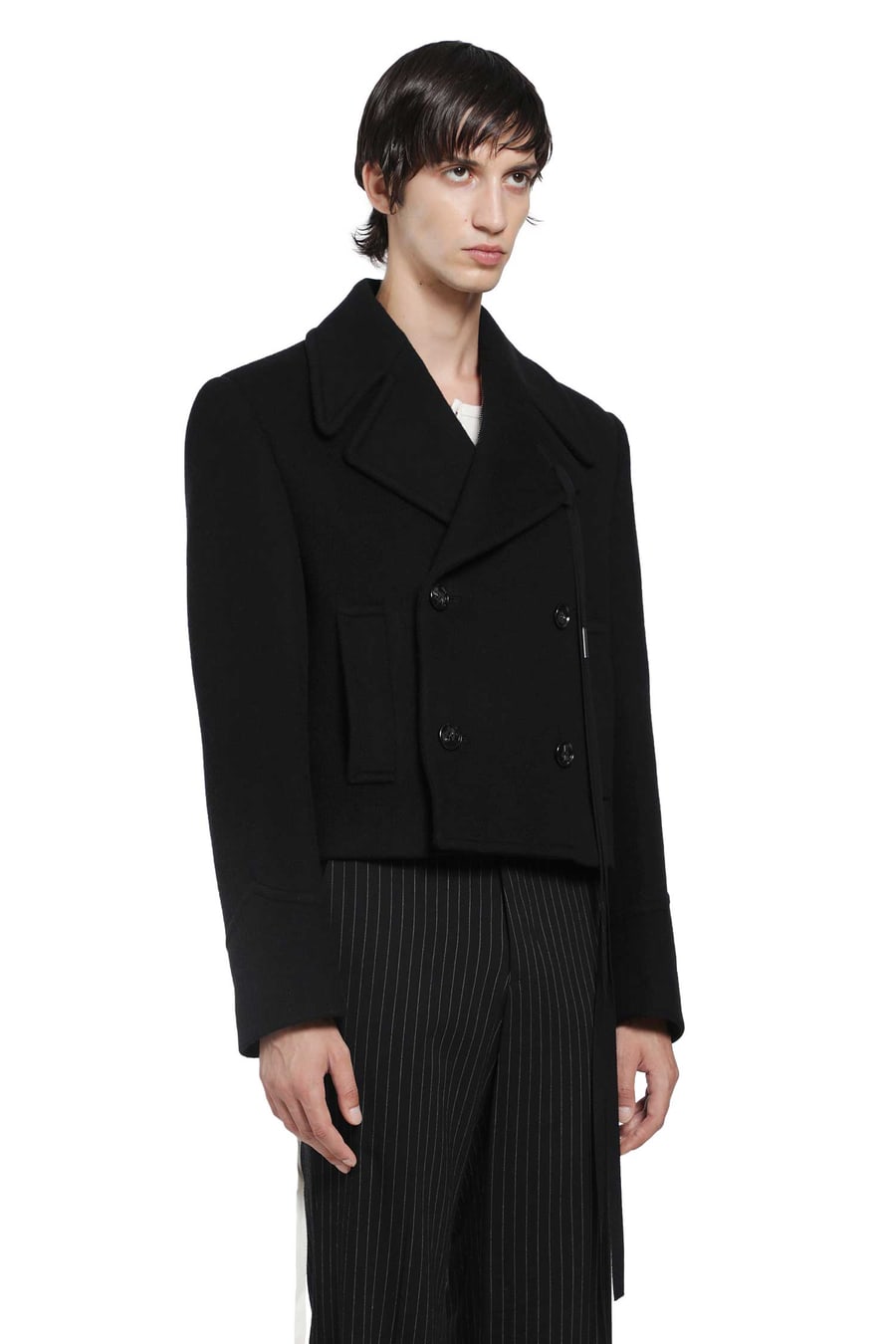 Ann Demeulemeester Dalmar Double-Breasted Short Caban, view 3