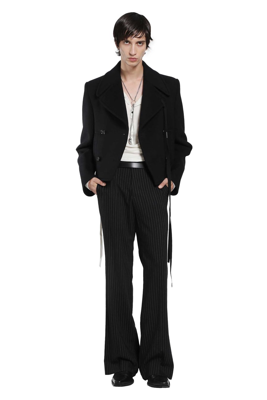 Ann Demeulemeester Dalmar Double-Breasted Short Caban, view 6
