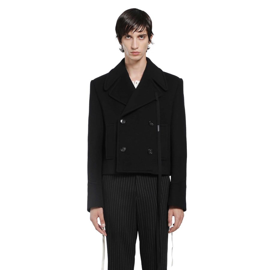 Ann Demeulemeester Dalmar Double-Breasted Short Caban, view 7