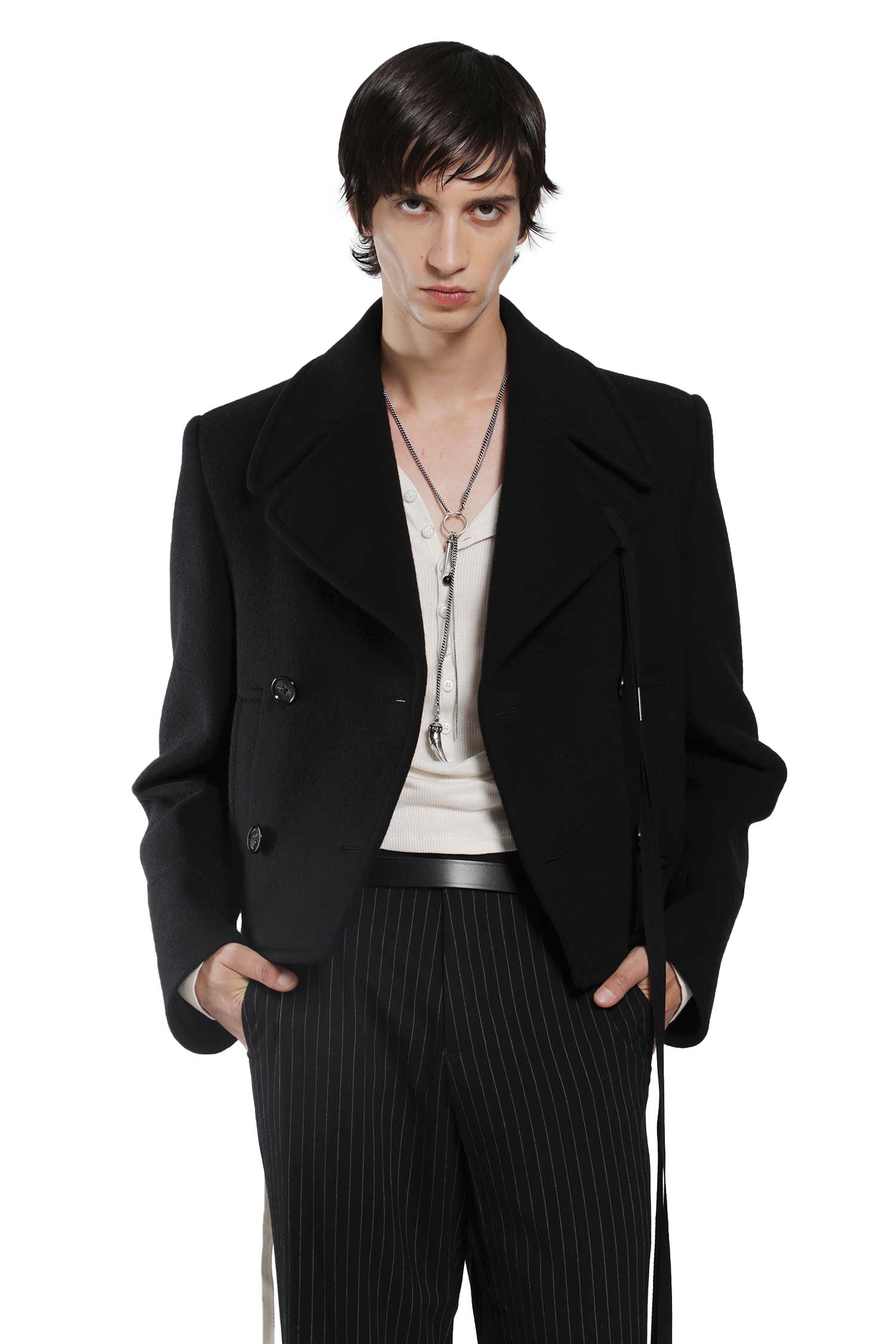 Ann Demeulemeester Dalmar Double-Breasted Short Caban