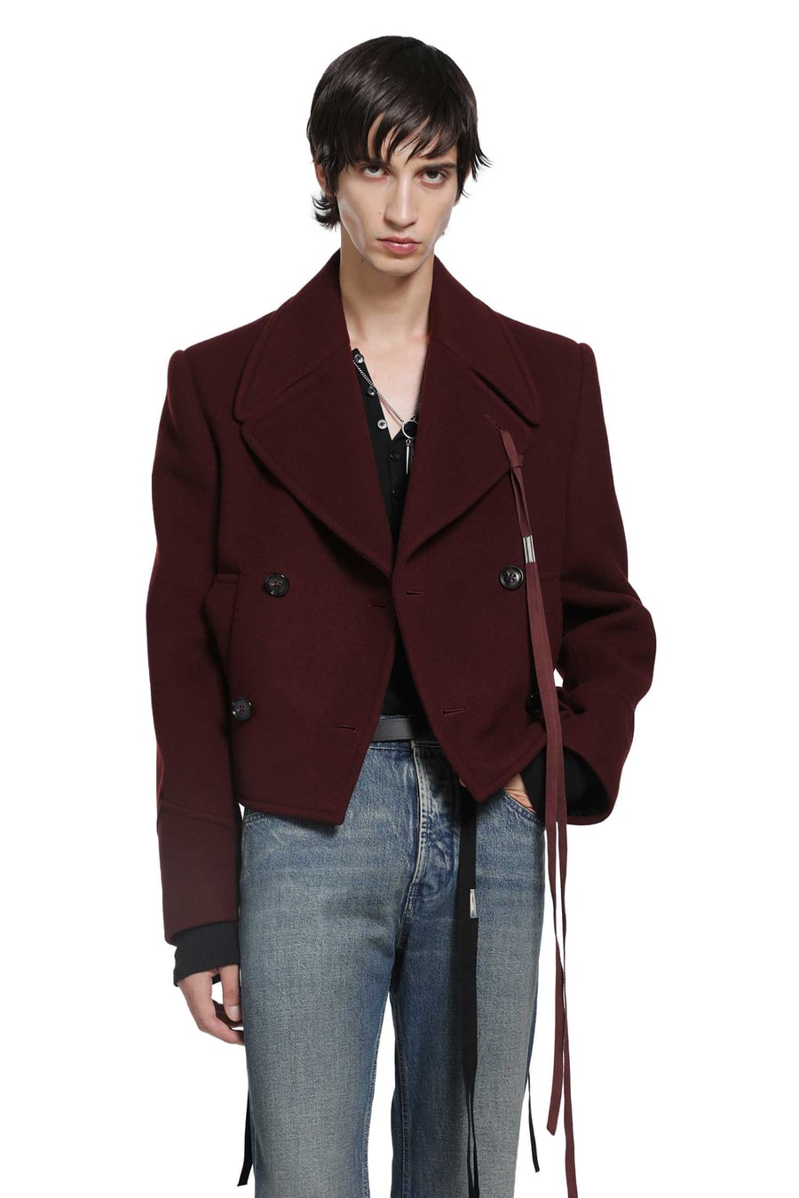 Ann Demeulemeester Dalmar Double-Breasted Wool Caban