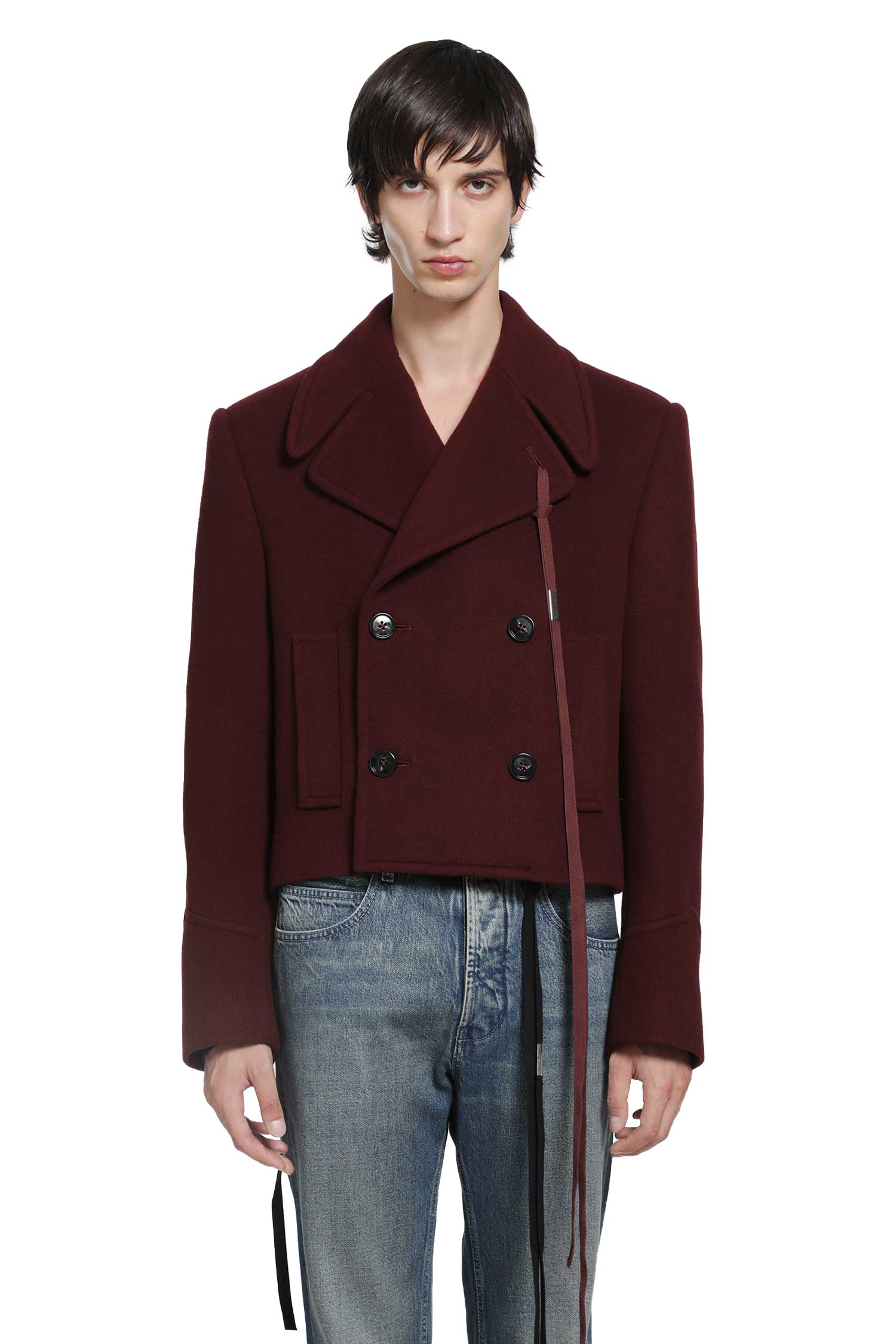 Ann Demeulemeester Dalmar Double-Breasted Wool Caban, view 2