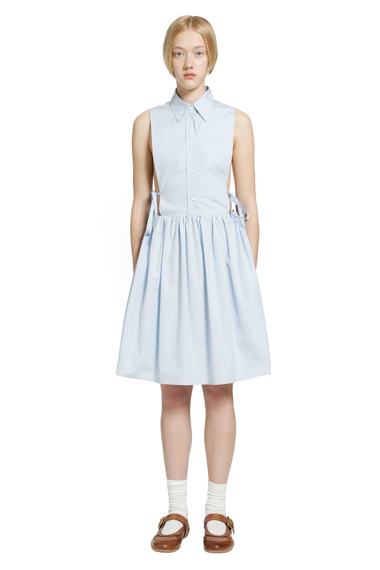 Miu Miu Poplin Mini Dress, view 2