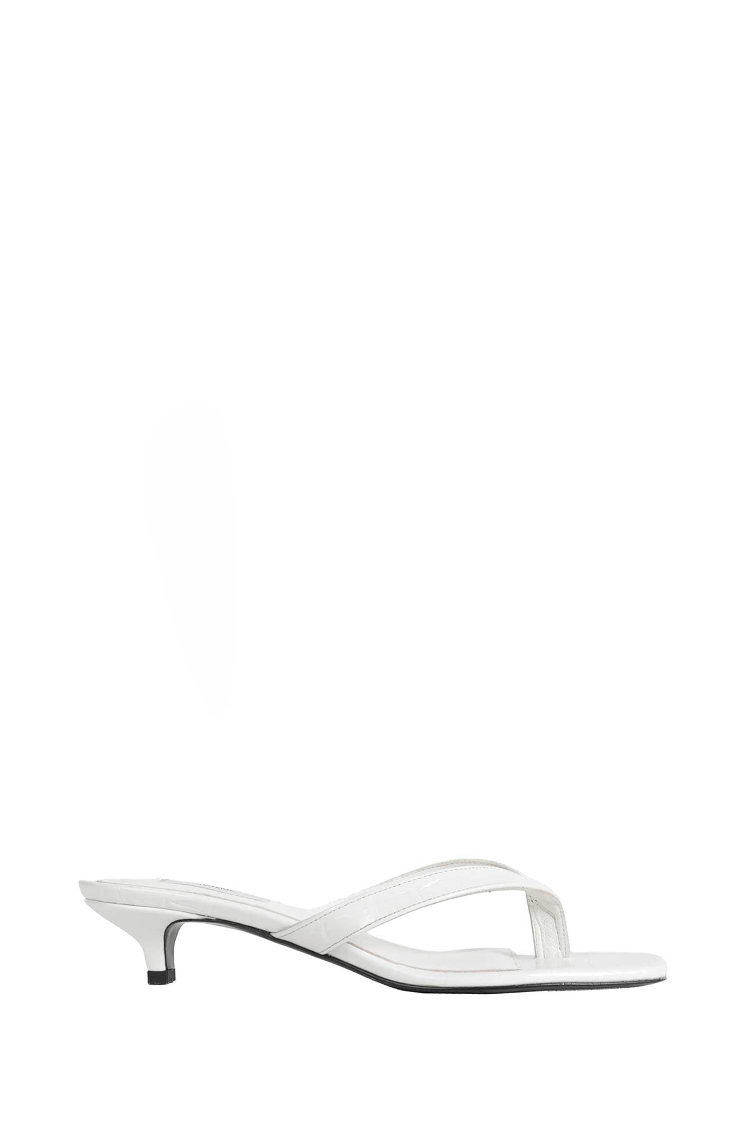 Toteme Croco-embossed Heeled Flip Flops