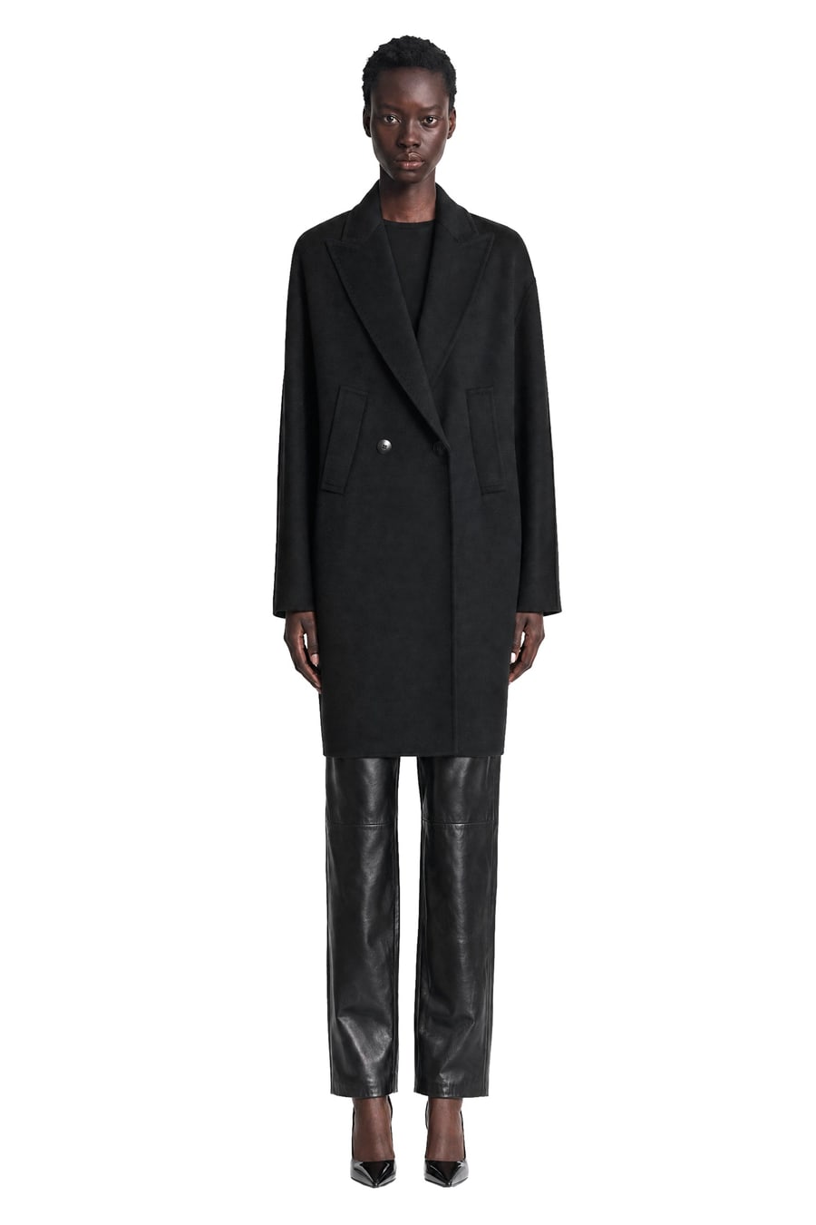 Max Mara Double-Breasted Wool Broadcloth Coat, view 2