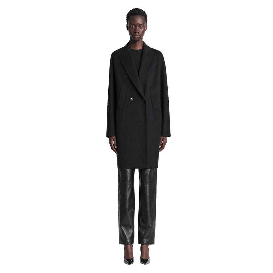 Max Mara Double-Breasted Wool Broadcloth Coat, view 5