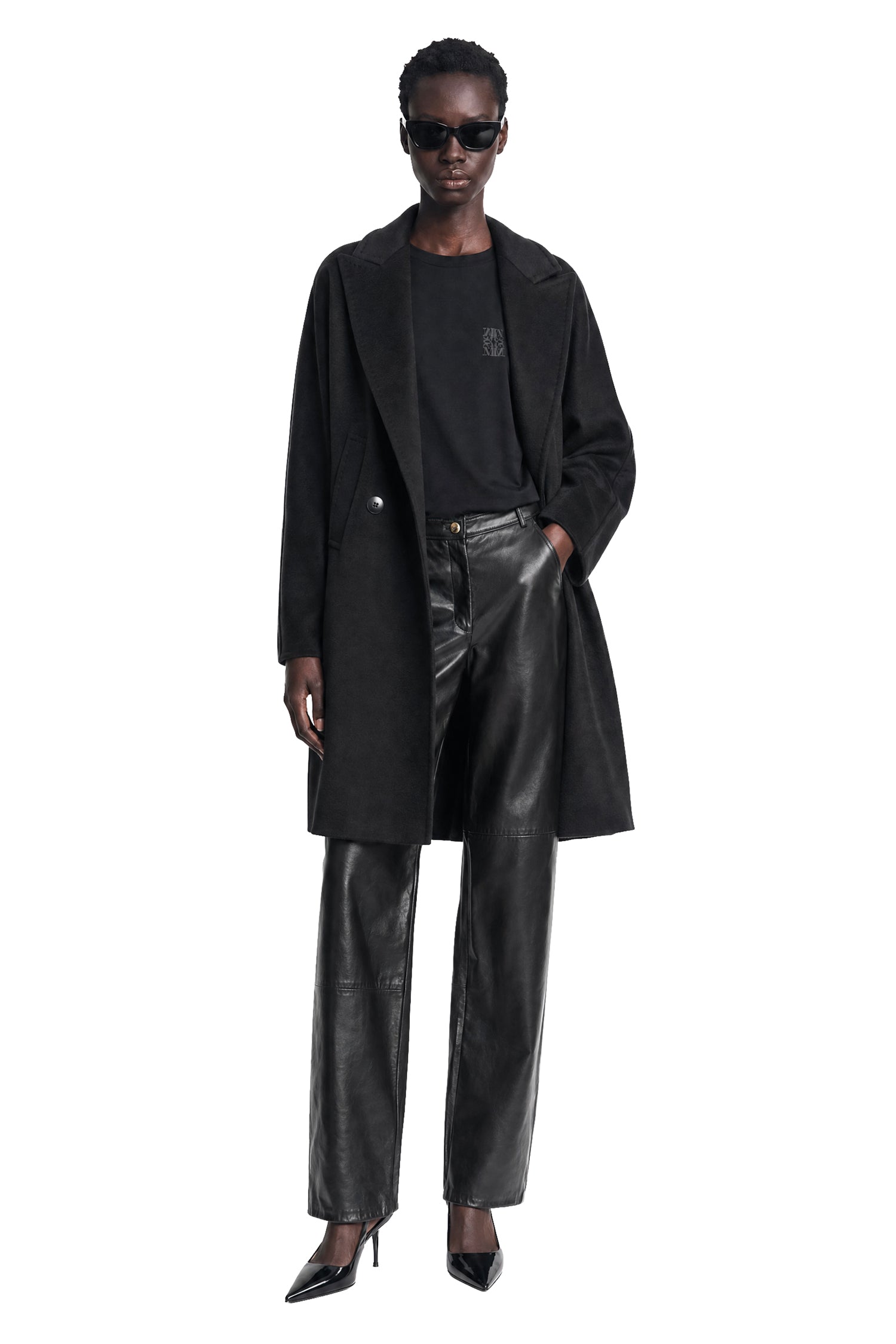 Max Mara Double-Breasted Wool Broadcloth Coat
