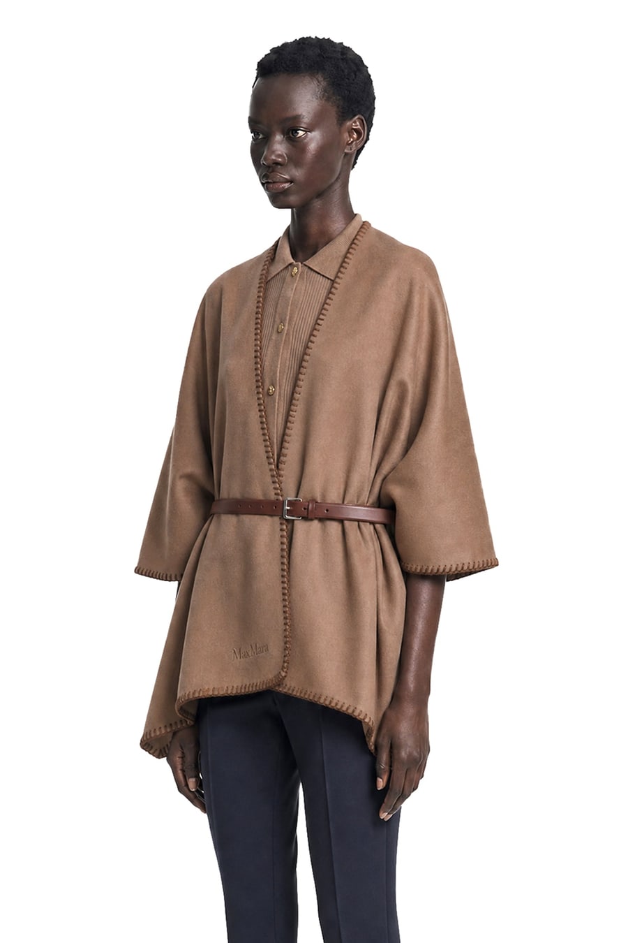 Max Mara Double Wool Broadcloth Cloak, view 2