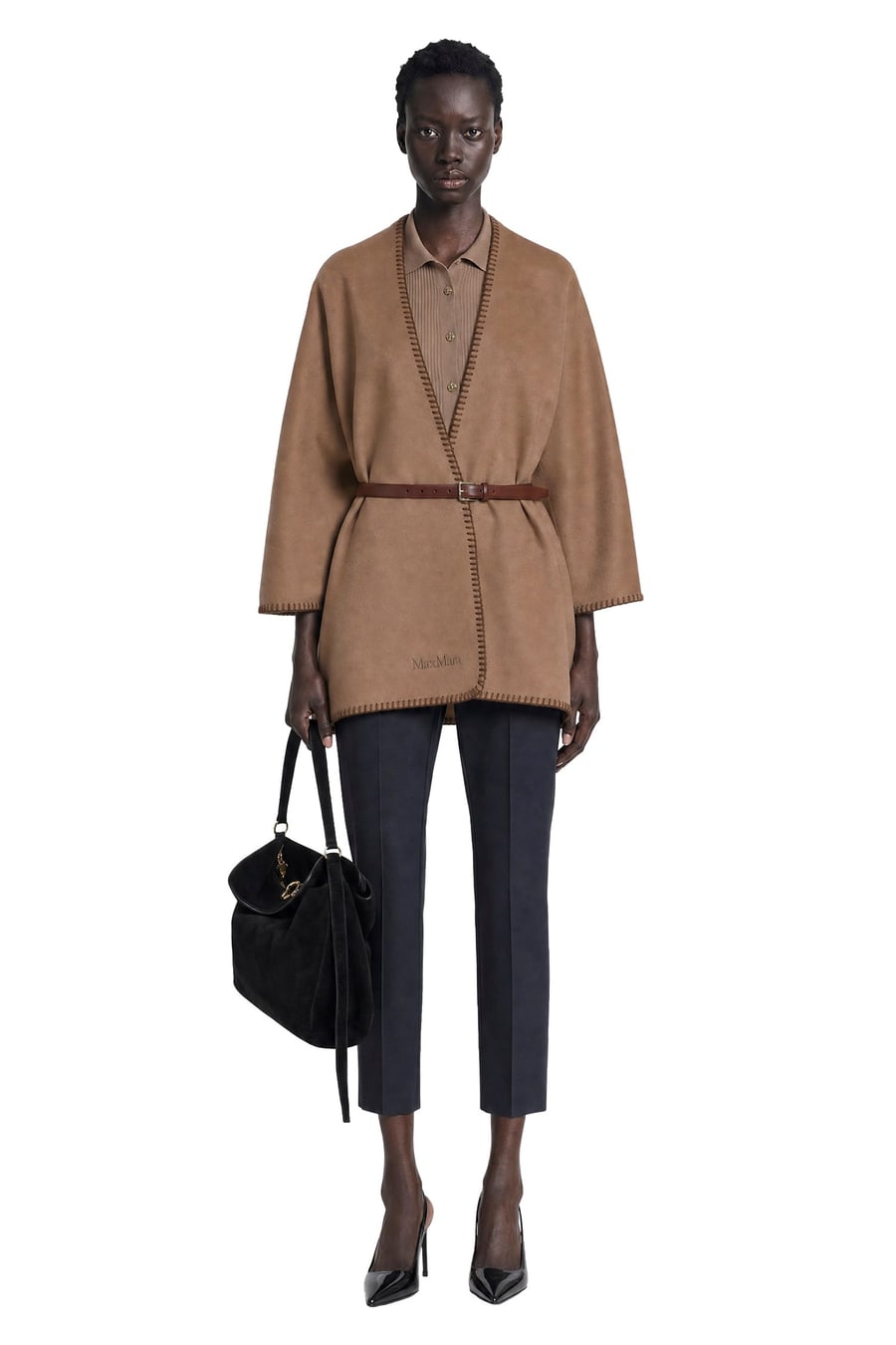 Max Mara Double Wool Broadcloth Cloak, view 4