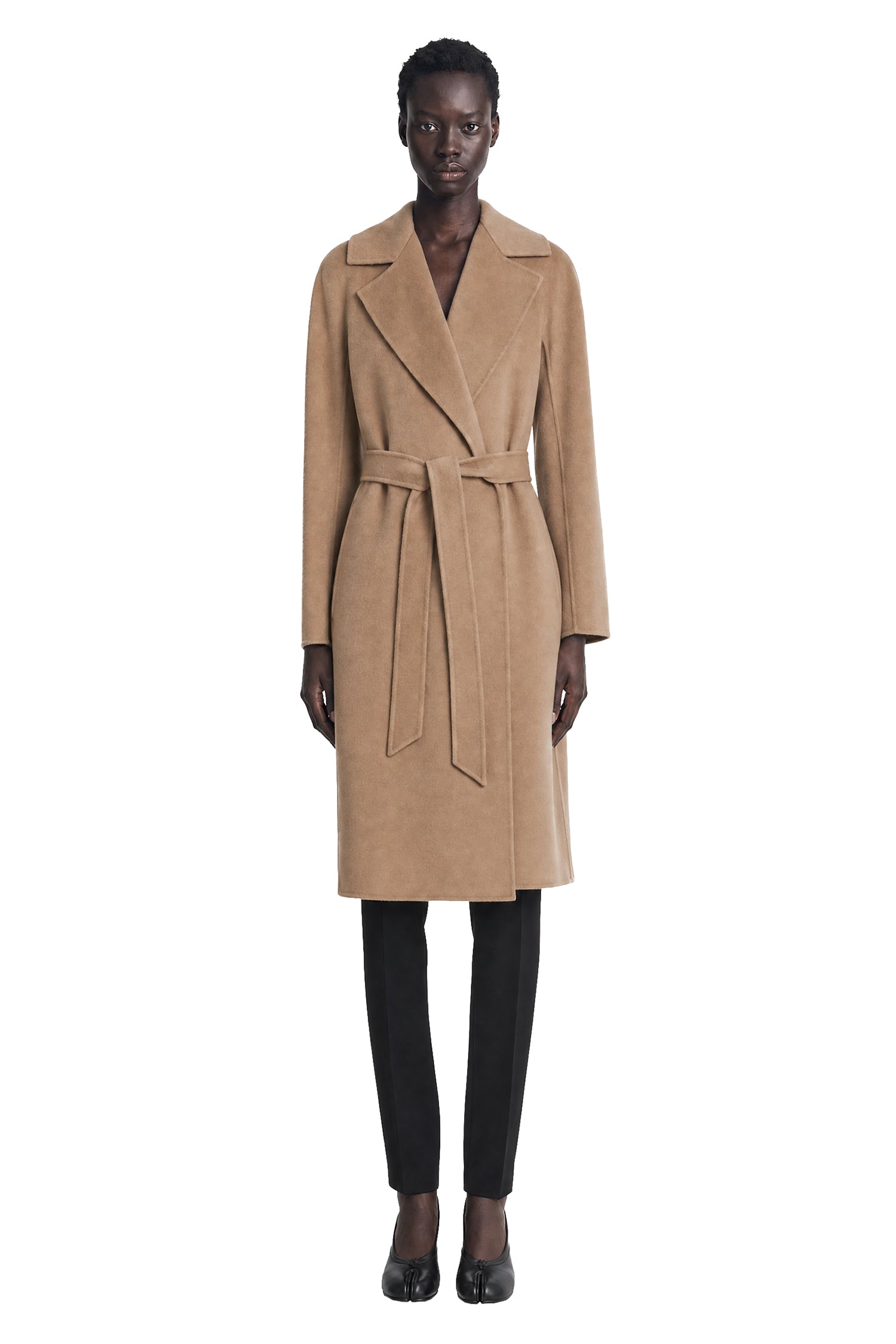 Max Mara Wool Cashmere Silk Long Wrap Coat, view 2