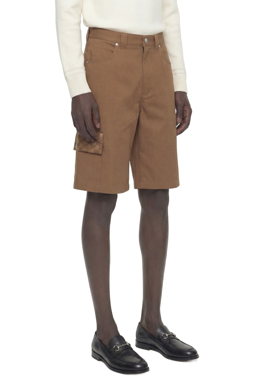 Gucci Cotton Cargo Bermudas, view 3