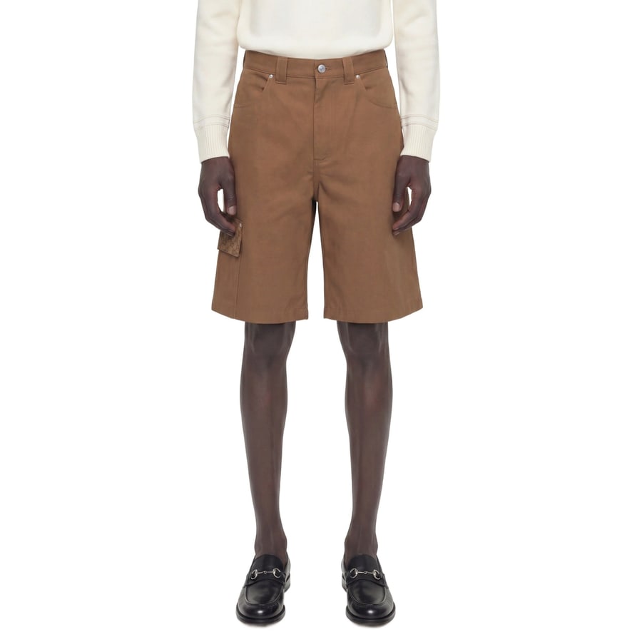 Gucci Cotton Cargo Bermudas, view 7