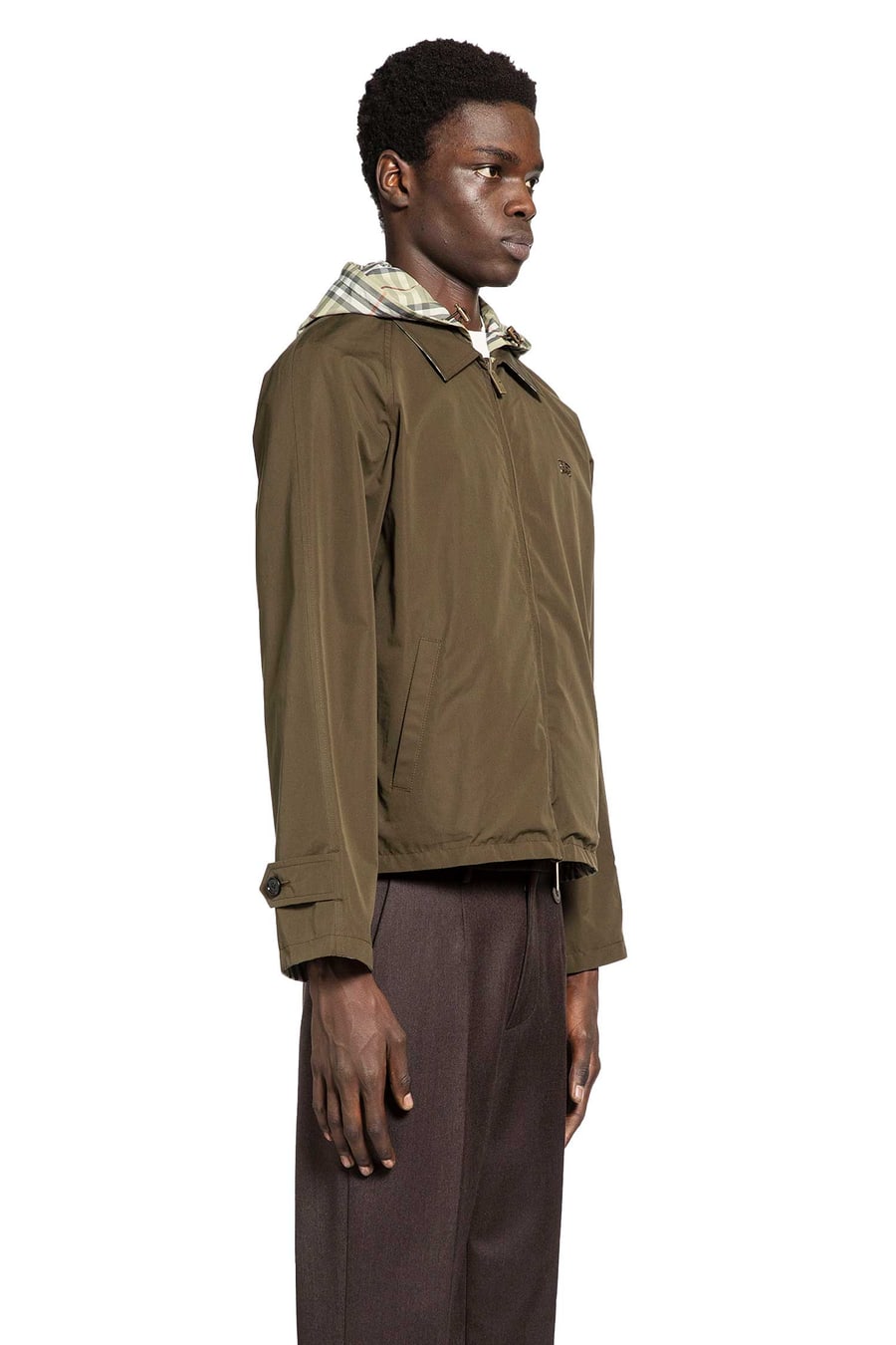 Burberry Reversible Check Cotton Jacket, view 3