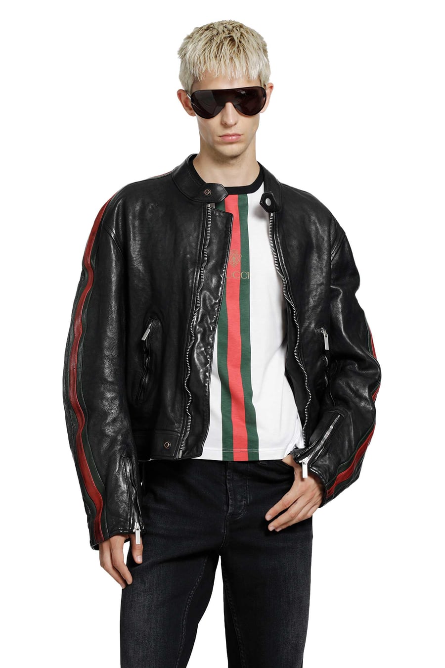 Gucci Buffalo Leather Biker Jacket