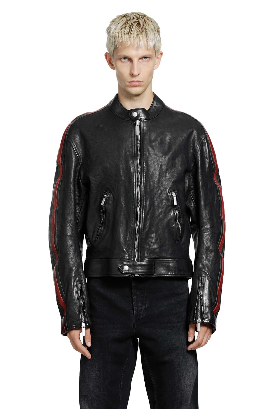 Gucci Buffalo Leather Biker Jacket, view 2