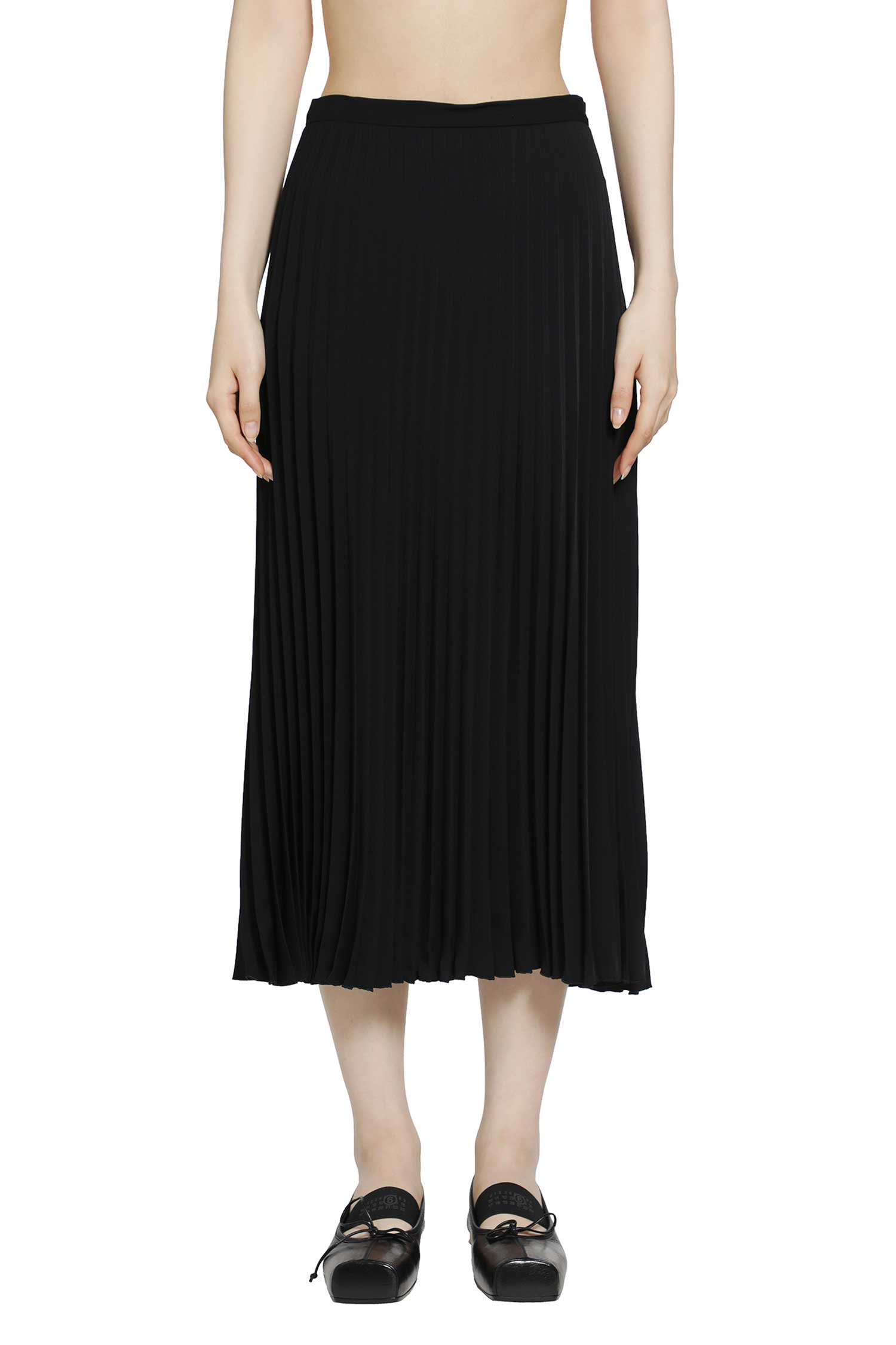 MM6 Maison Margiela Pleated Midi Skirt, view 2