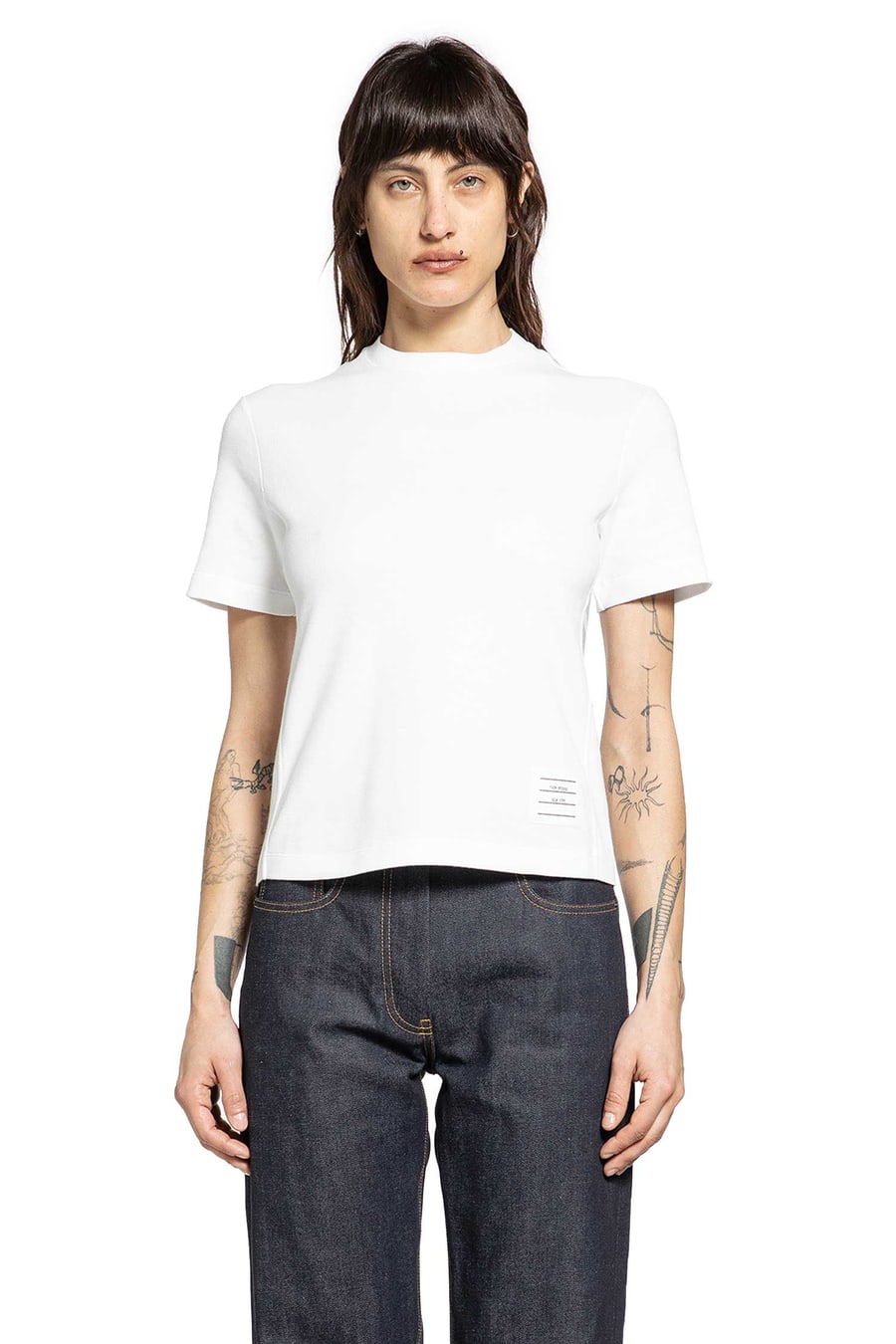 Thom Browne Classic Piqué 4-Bar Tee, view 2