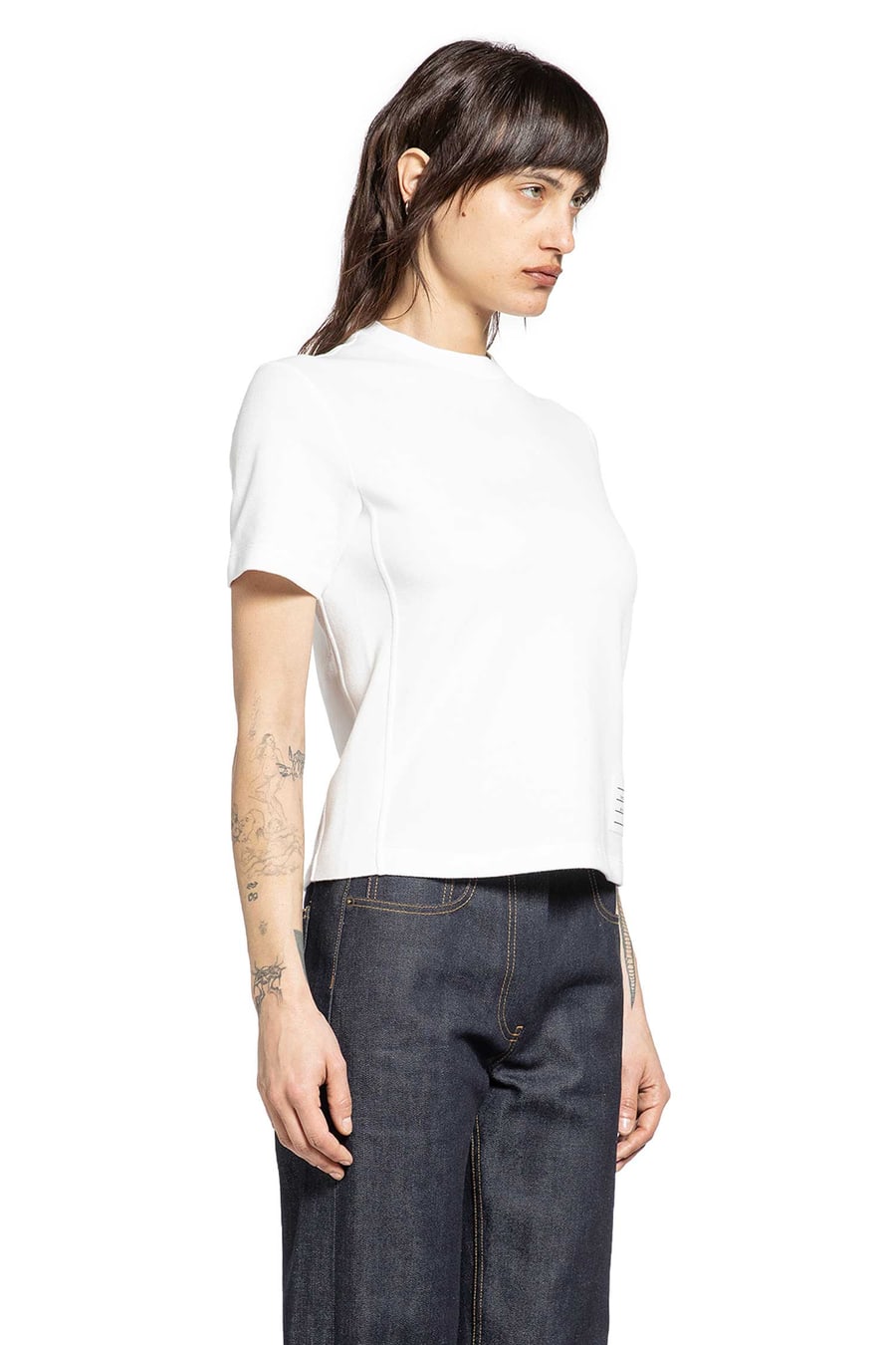 Thom Browne Classic Piqué 4-Bar Tee, view 3