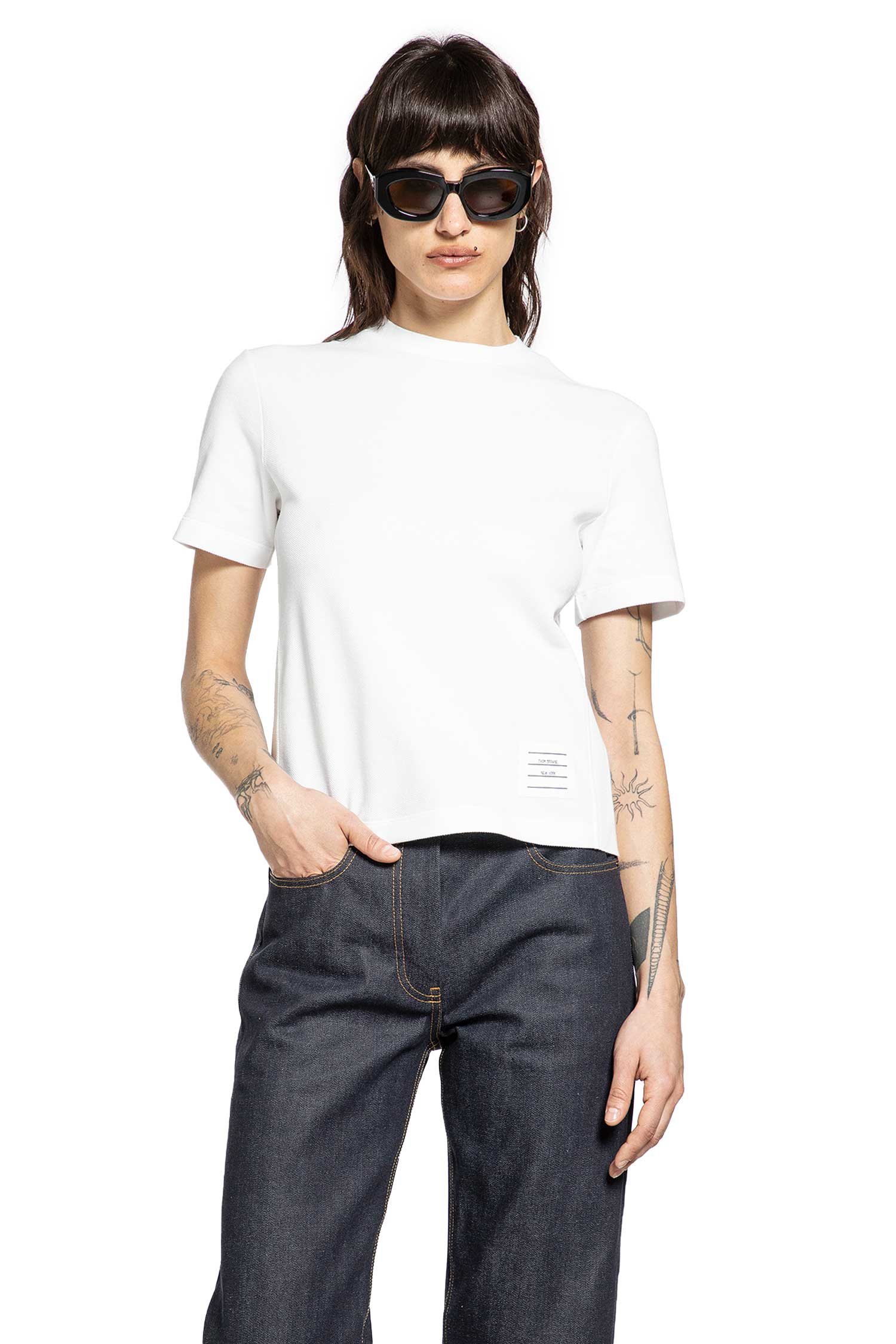 Thom Browne Classic Piqué 4-Bar Tee