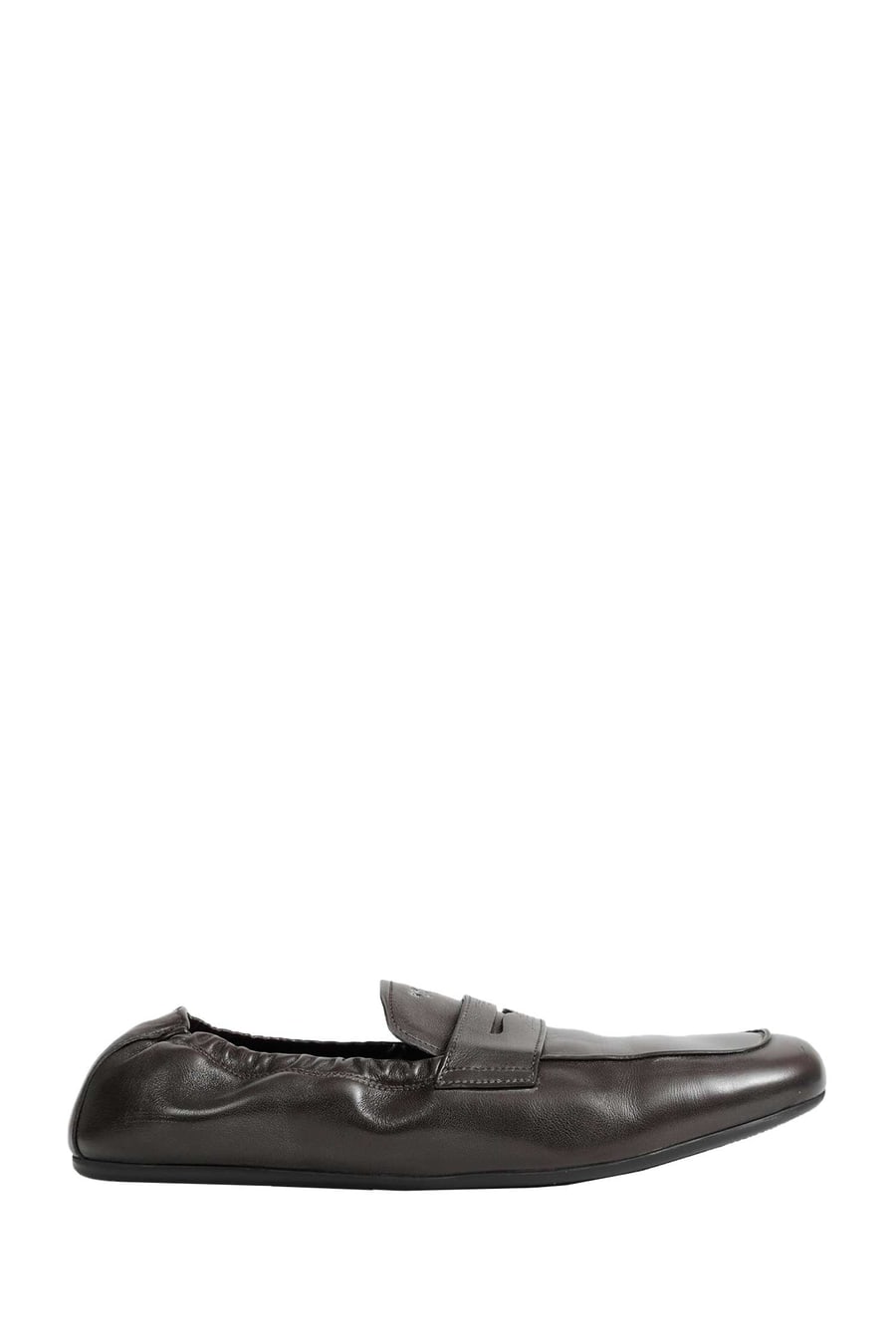Prada Suffle Antiqued Leather Loafers