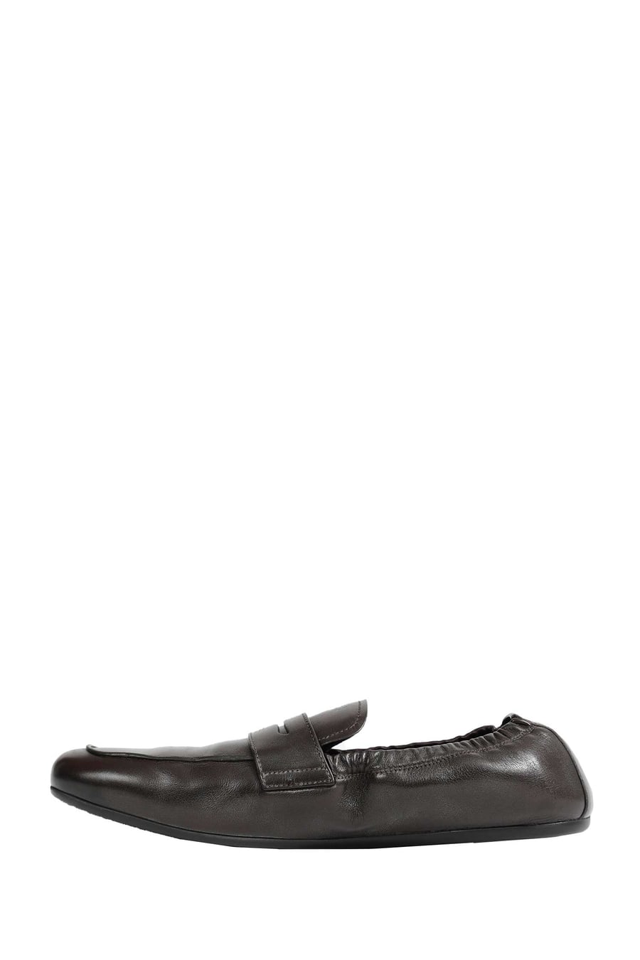 Prada Suffle Antiqued Leather Loafers, view 4