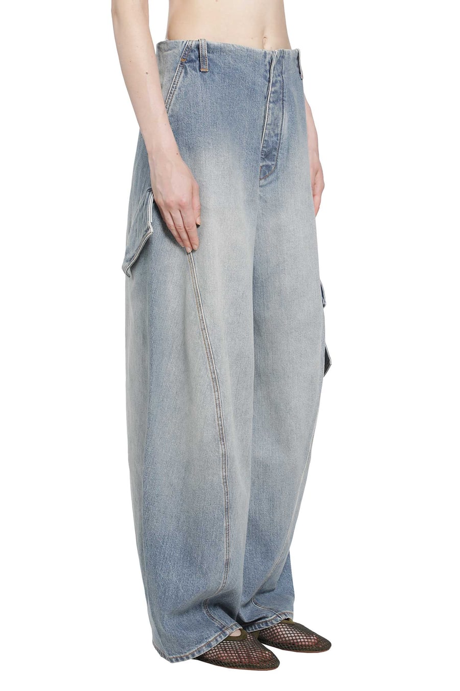 Alaïa Denim Cargo Pants, view 3