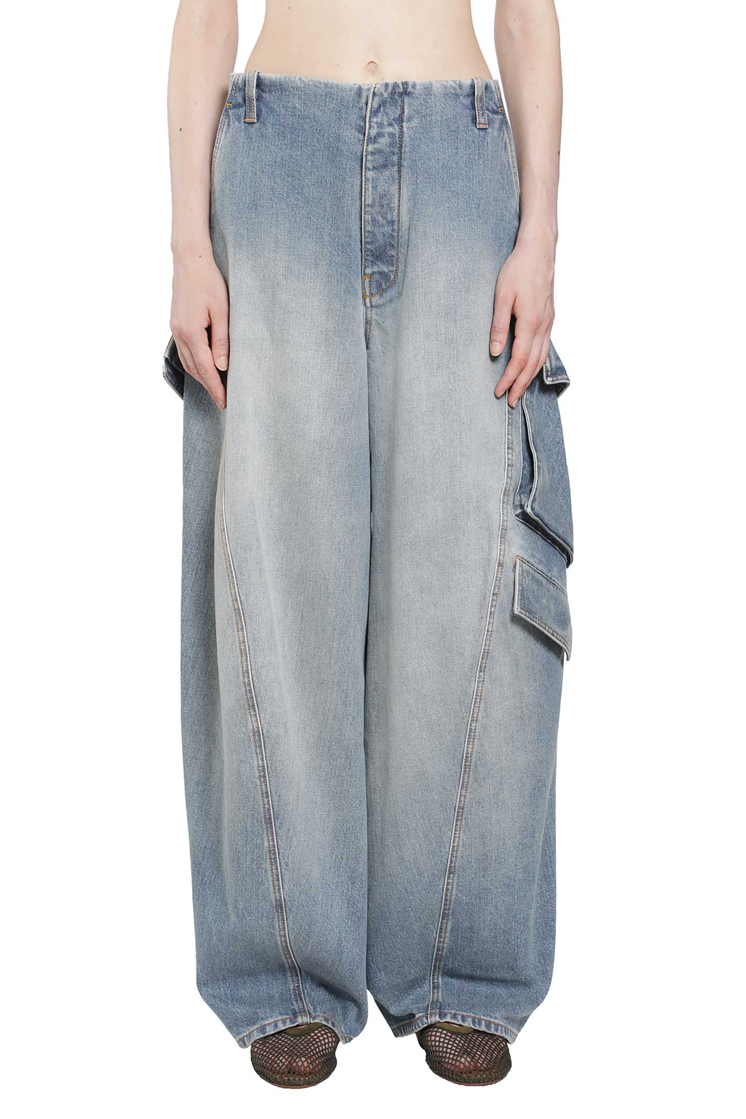 Alaïa Denim Cargo Pants, view 2