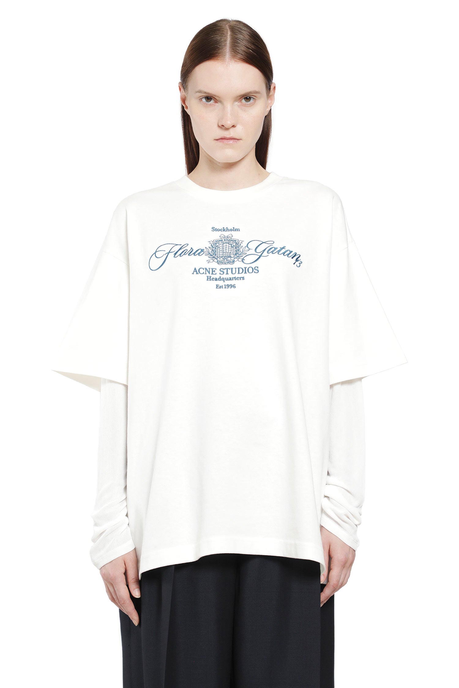 ACNE STUDIOS Layered Crest Long Sleeve T-Shirt, view 2
