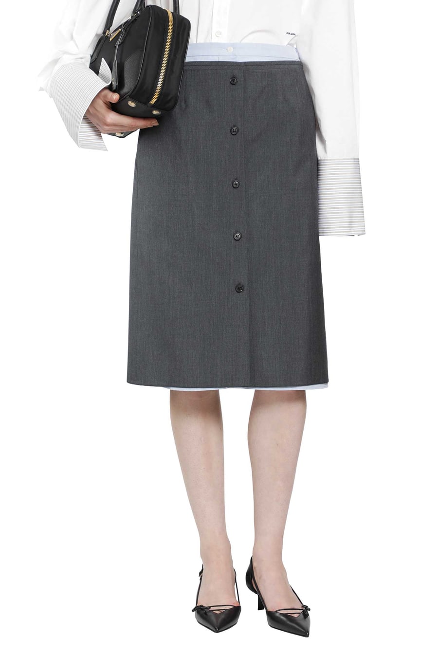 Prada Layered Wool Skirt