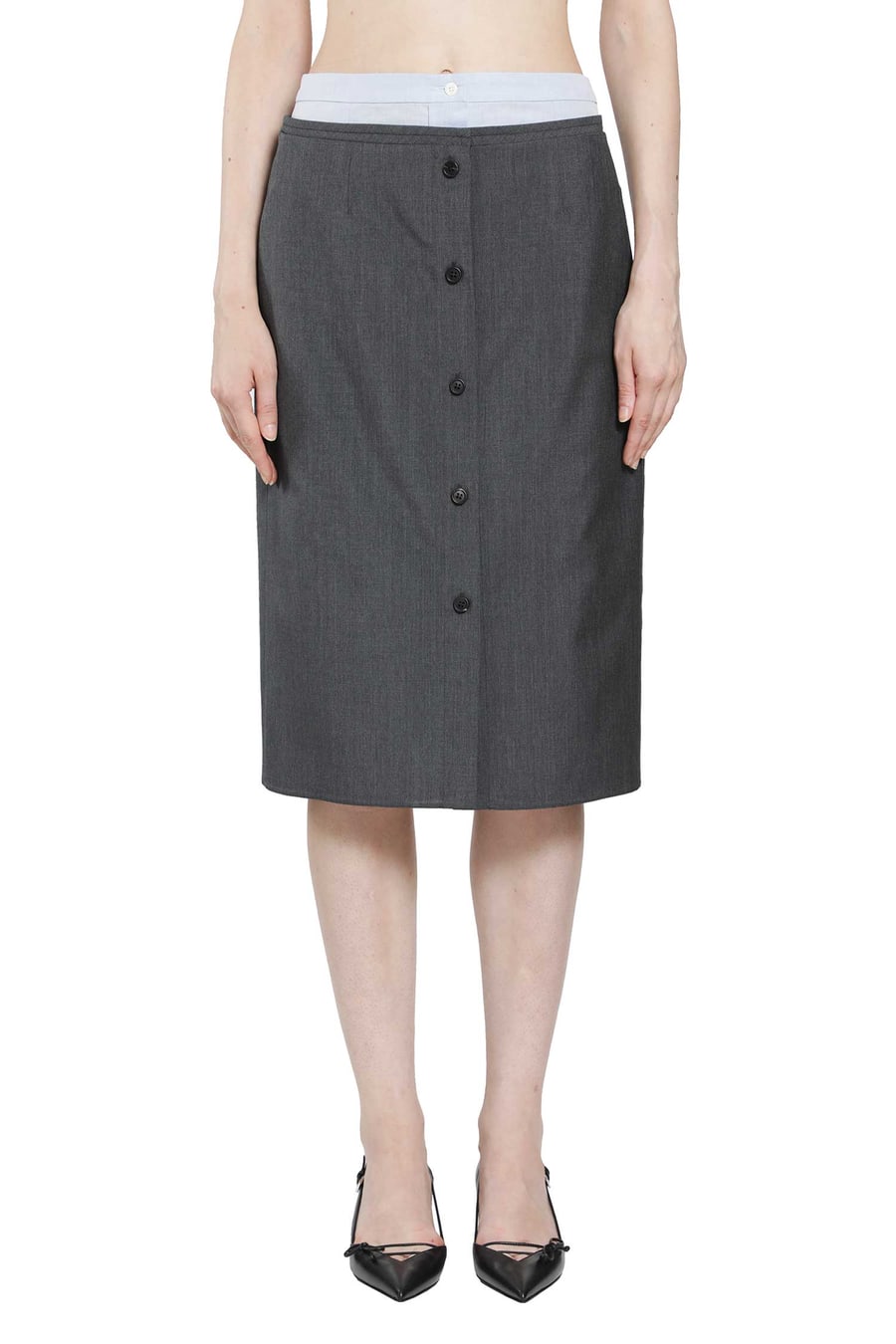 Prada Layered Wool Skirt, view 2