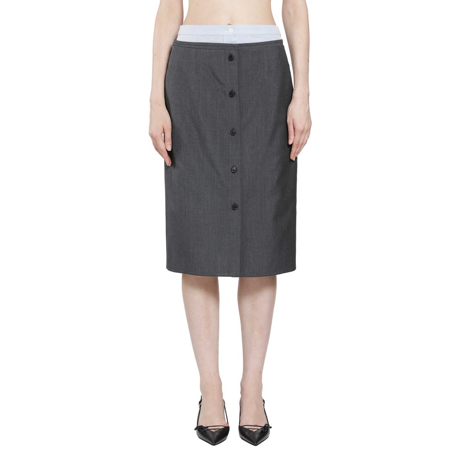 Prada Layered Wool Skirt, view 7