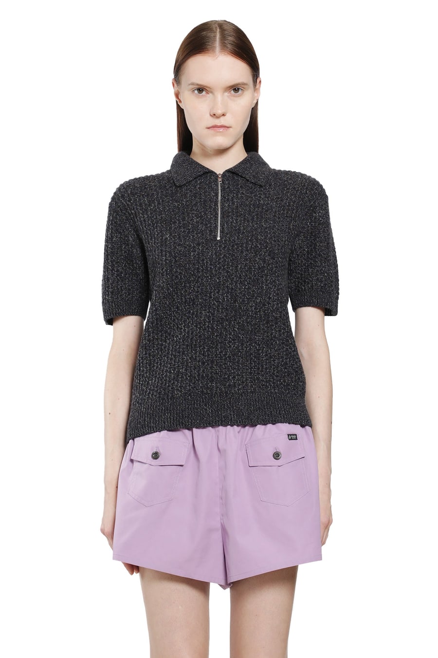 Prada Wool Cashmere Knit Polo, view 2