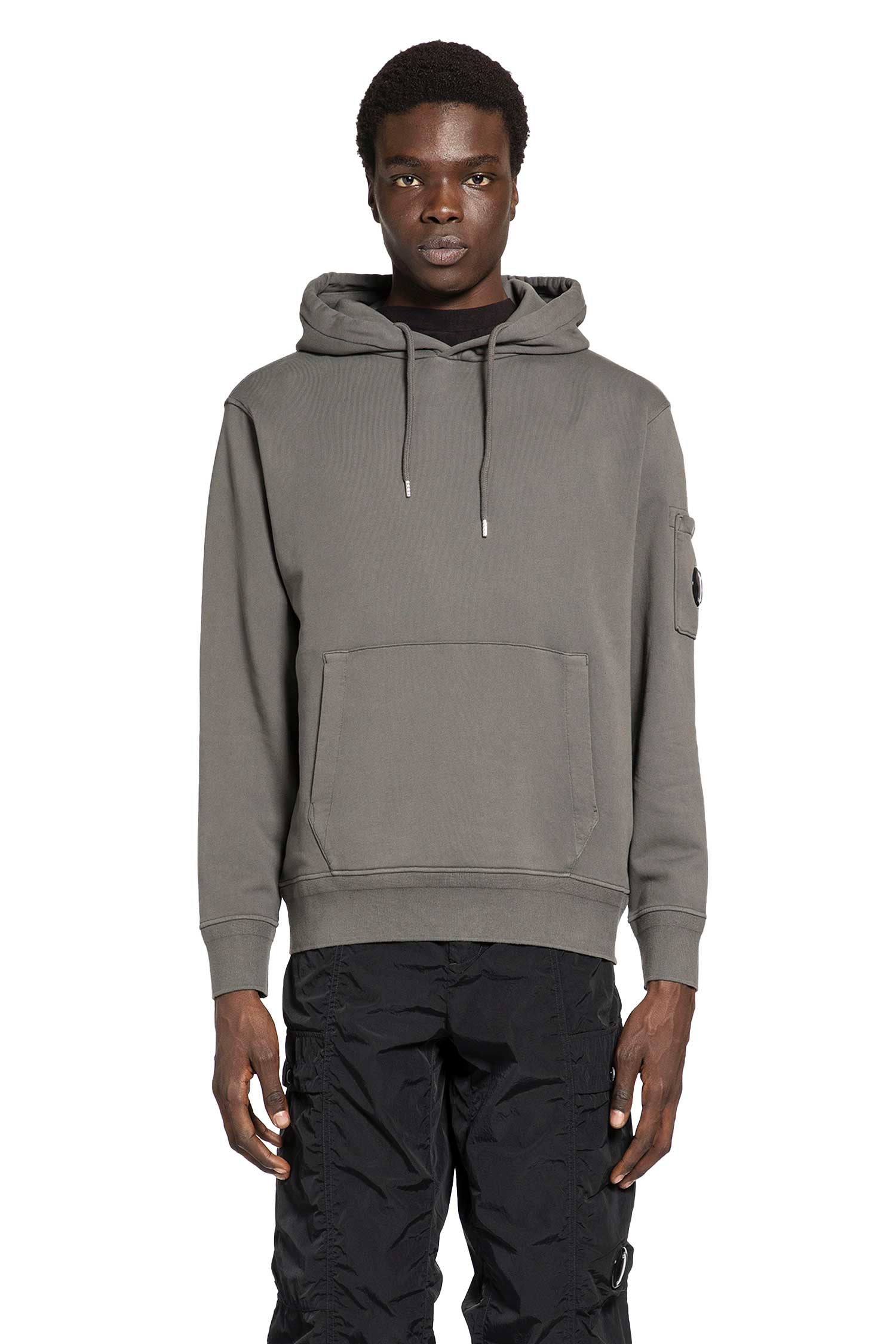 C.P. Company Cotton Diagonal Fleece Hoodie, view 2