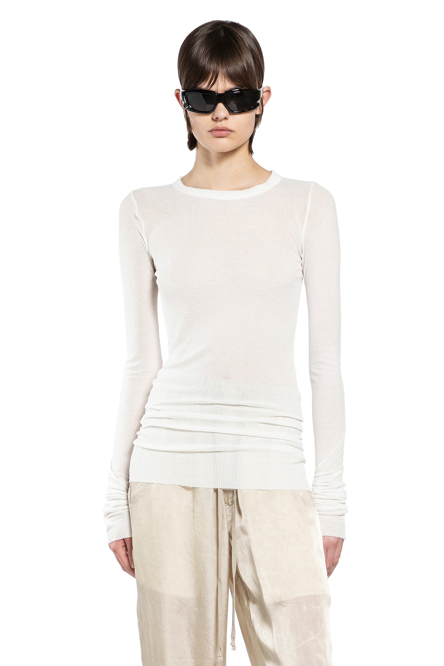 Rick Owens Temple Rib Long Sleeve T-Shirt