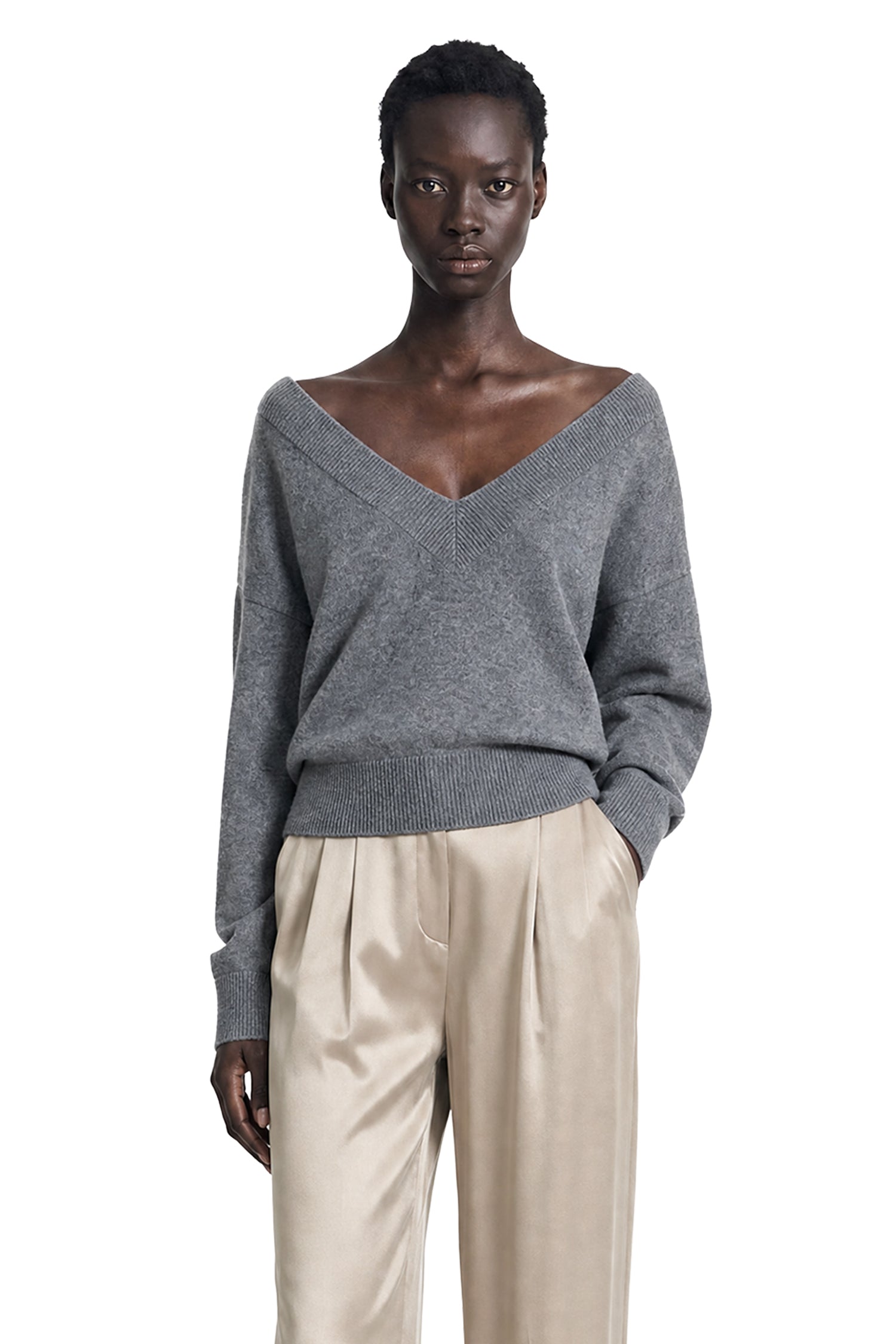 Tom Ford Off-the-shoudler V-Neck Top