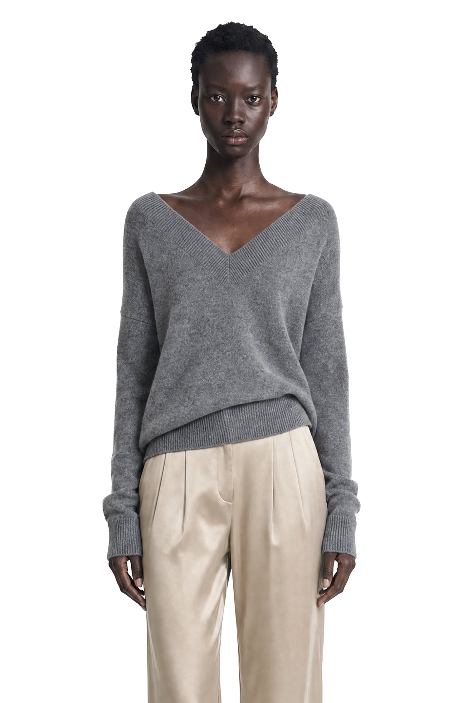 Tom Ford Off-the-shoudler V-Neck Top, view 2