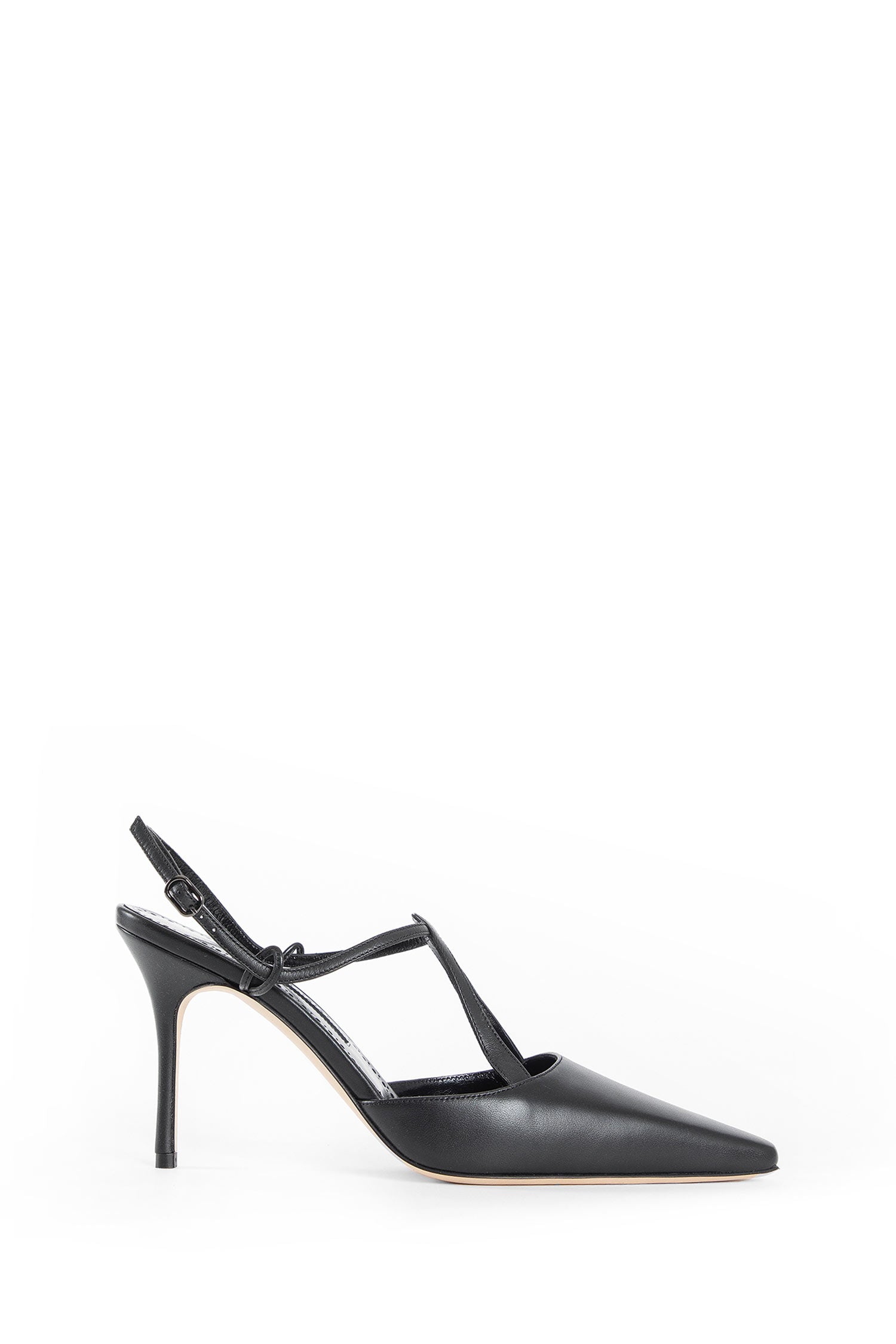 MANOLO BLAHNIK Nappa Leather T-Bar Pumps