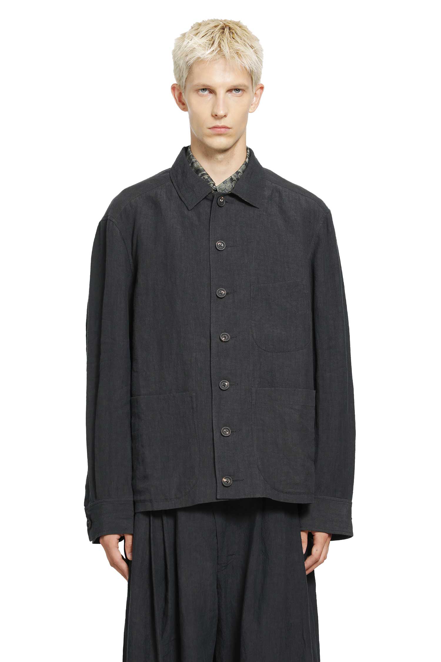 ZIGGY CHEN Spread Collar Chore Jacket, view 2